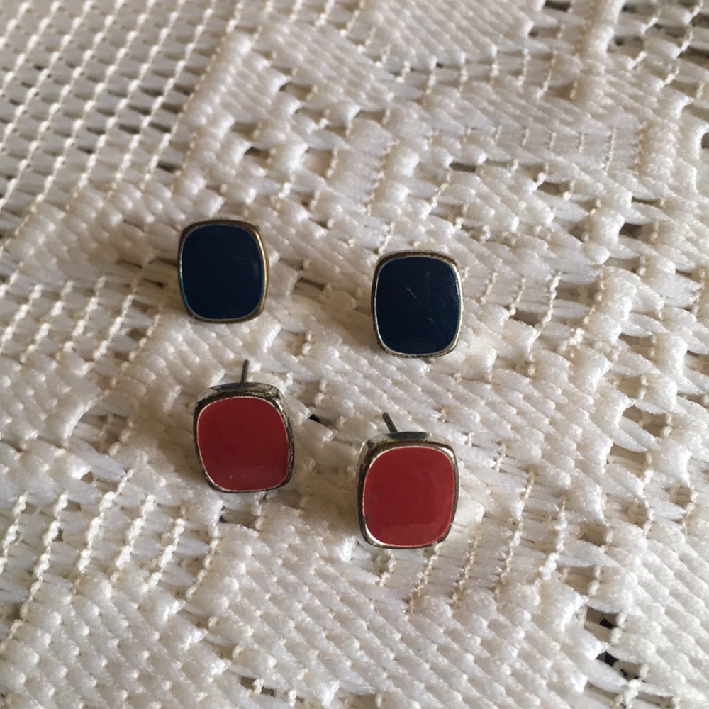 Kenneth Cole Enamel Stud Earrings